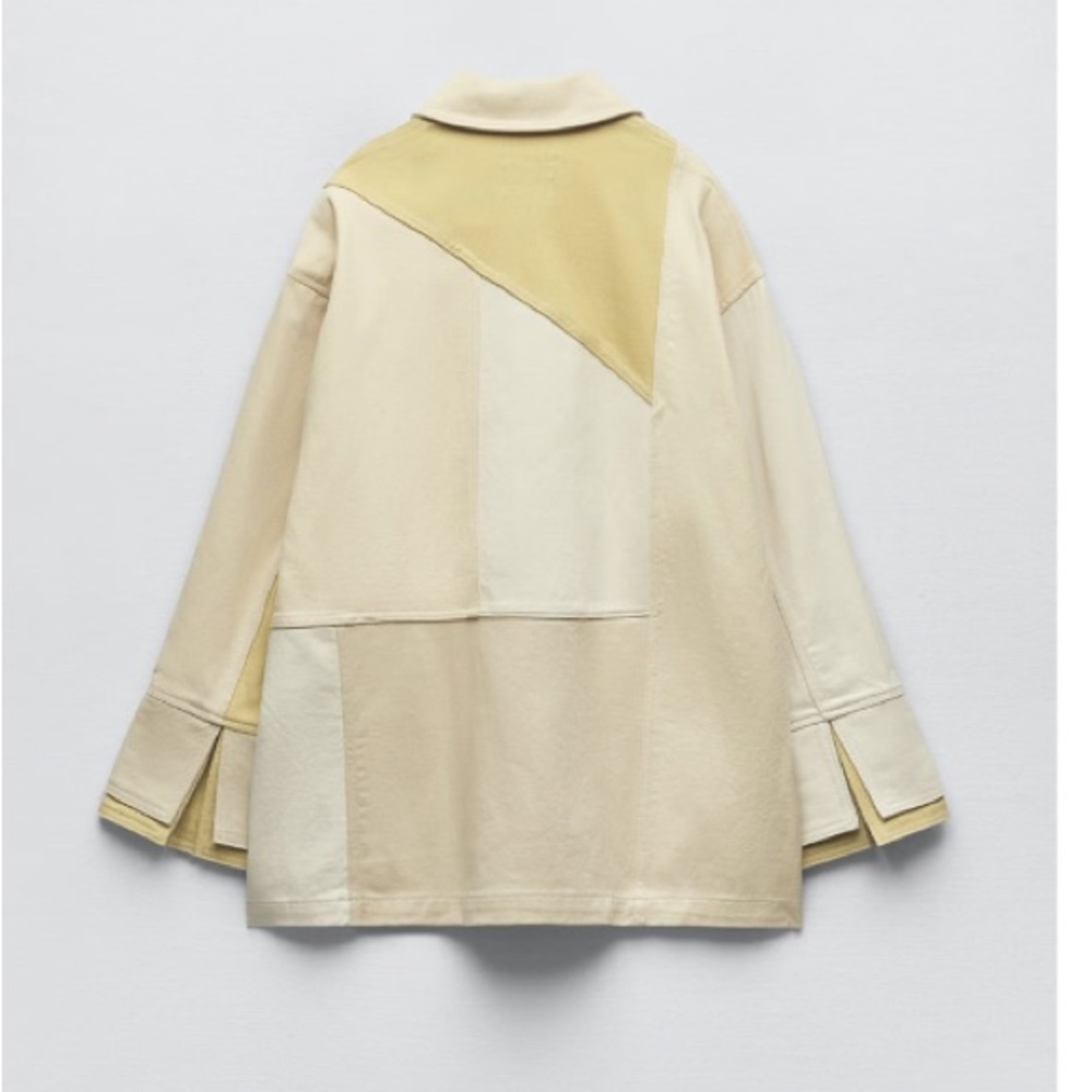 Zara garbadine patchwork jacket - Picture 6 of 7